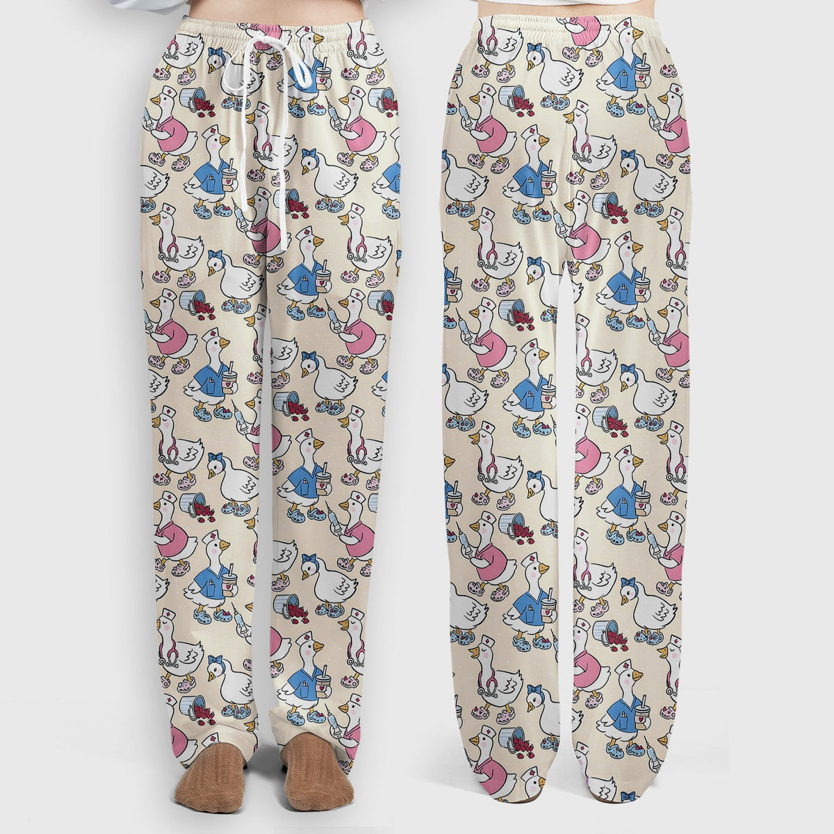 Goose Cartoon Nurse Scrub Set
