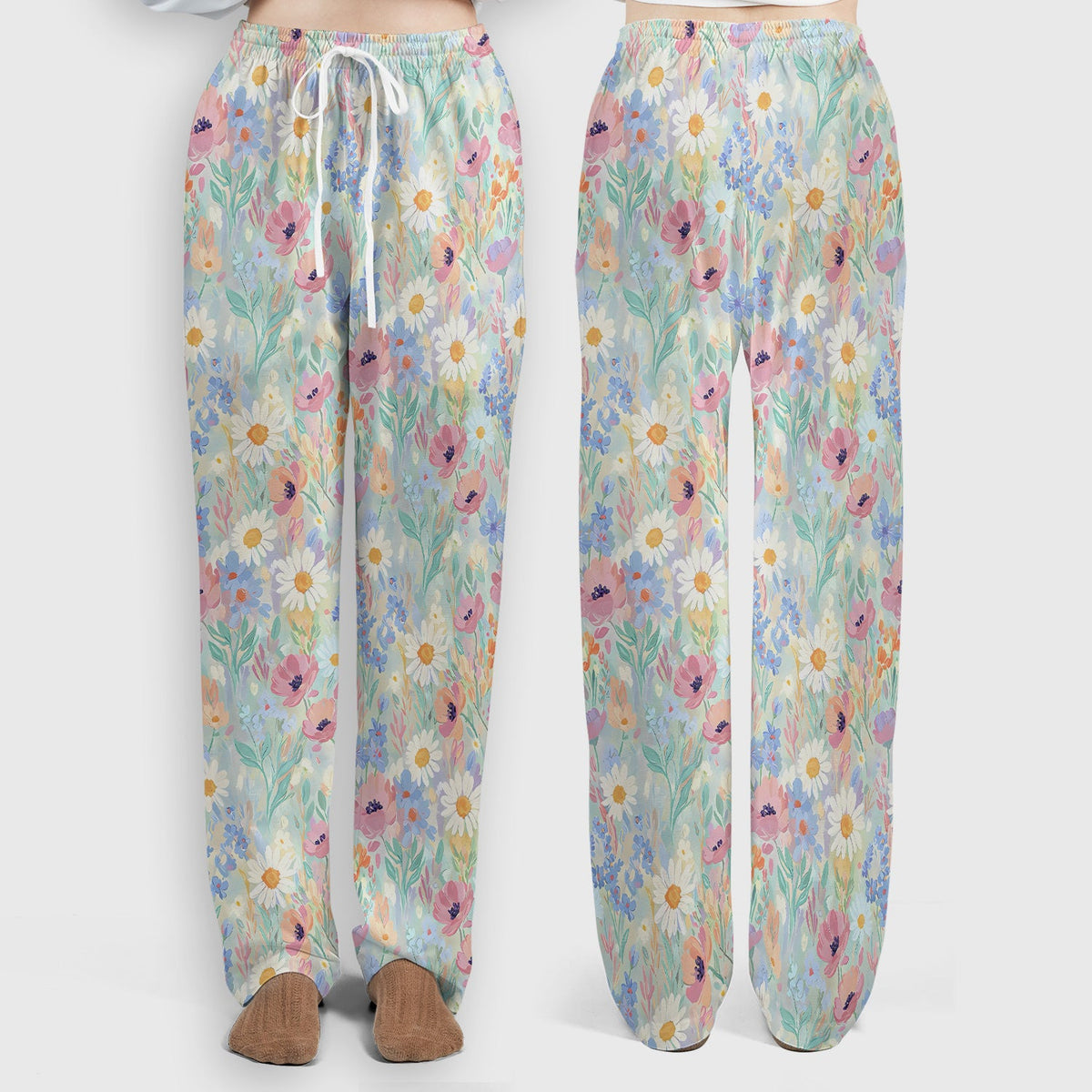 Pastel Wildflower Meadow Floral Nurse Scrub Set