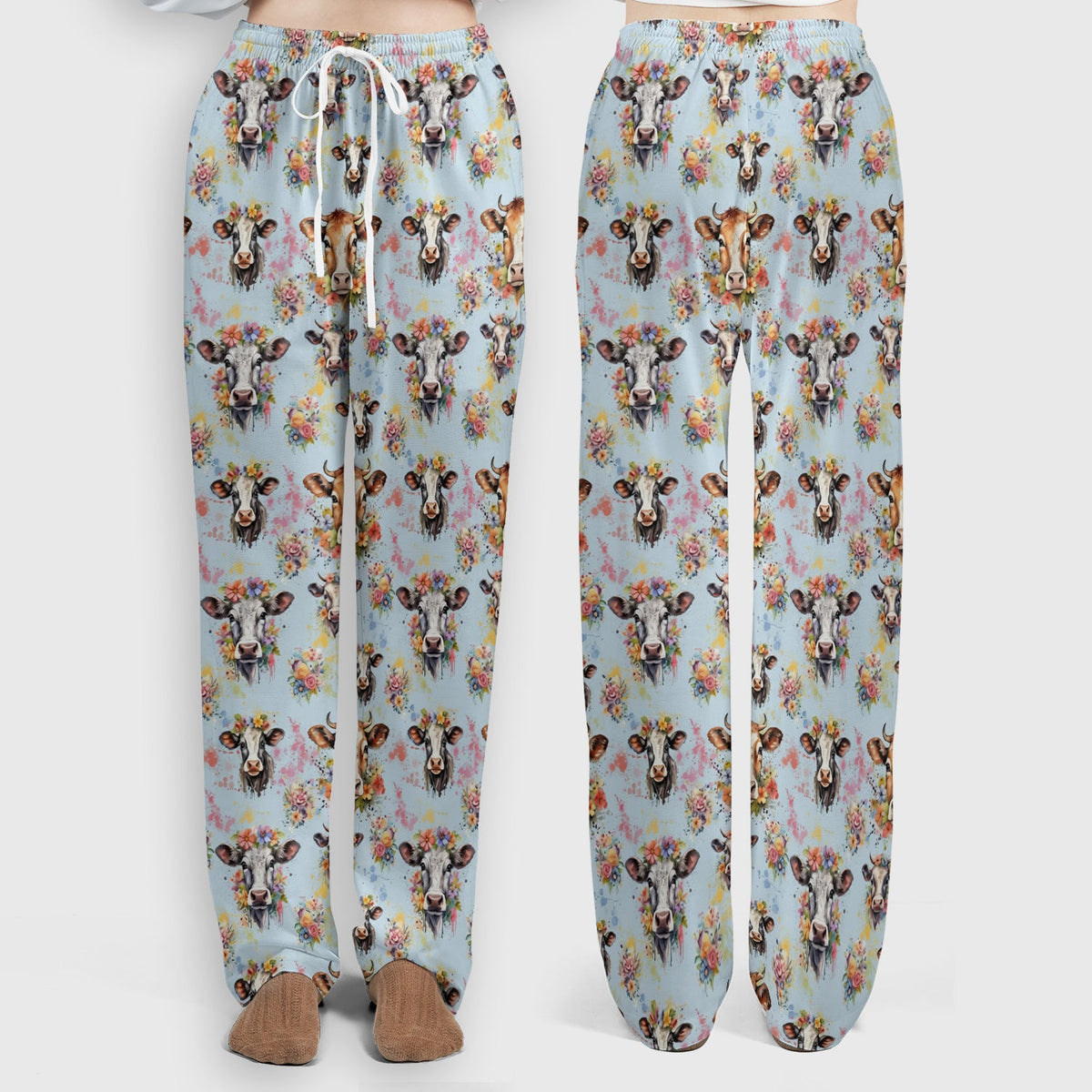Floral Cow Farm Nurse Scrub Set
