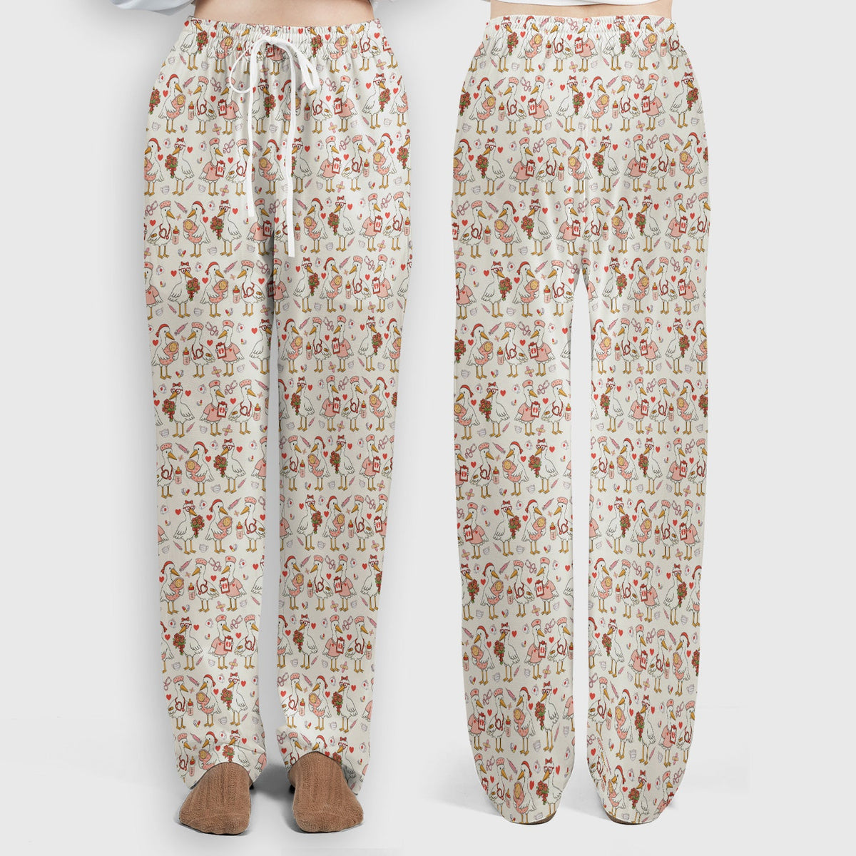 Valentine Goose Nurse Scrub Set