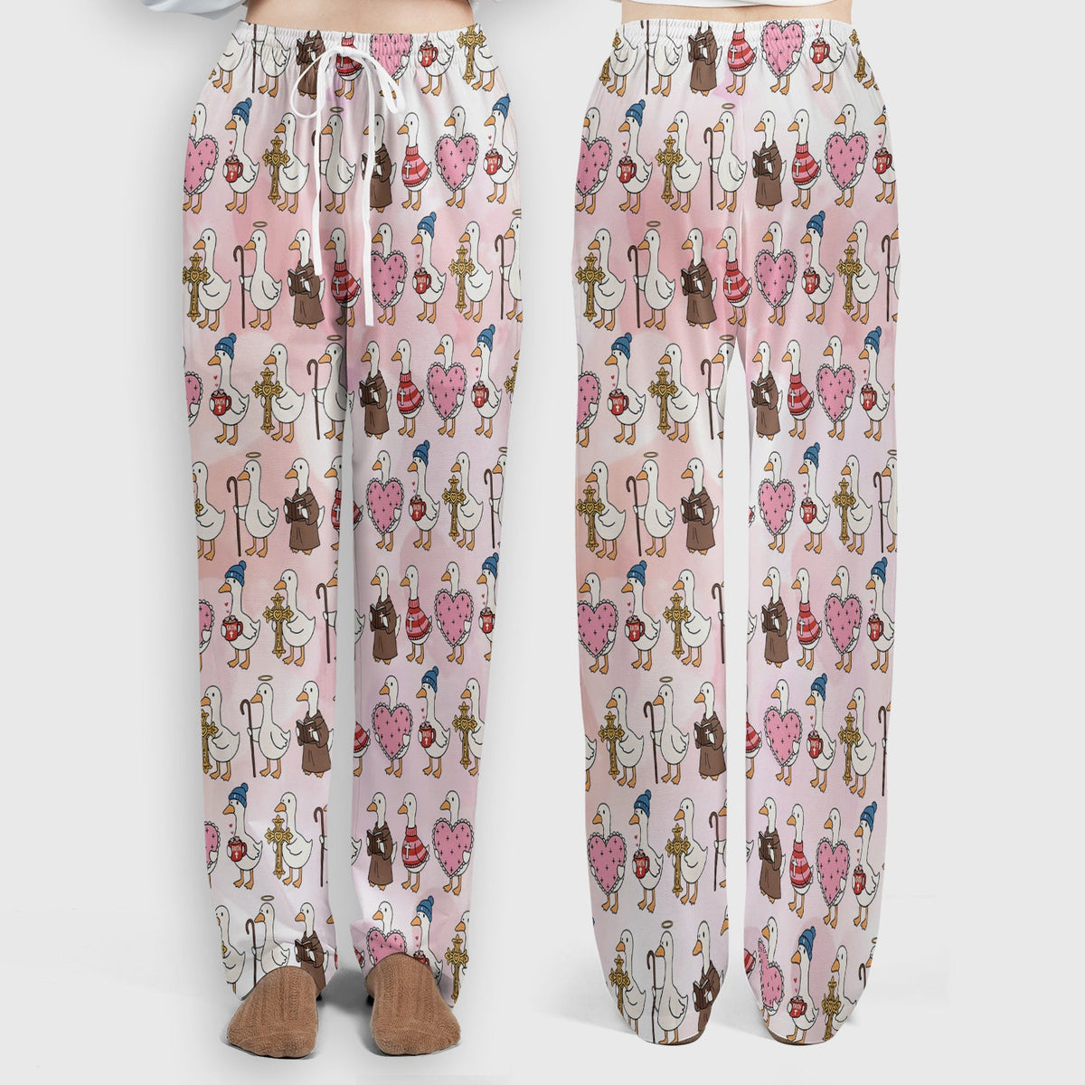 Goose Heart Illustration Nurse Scrub Set - Valentines Day Gift
