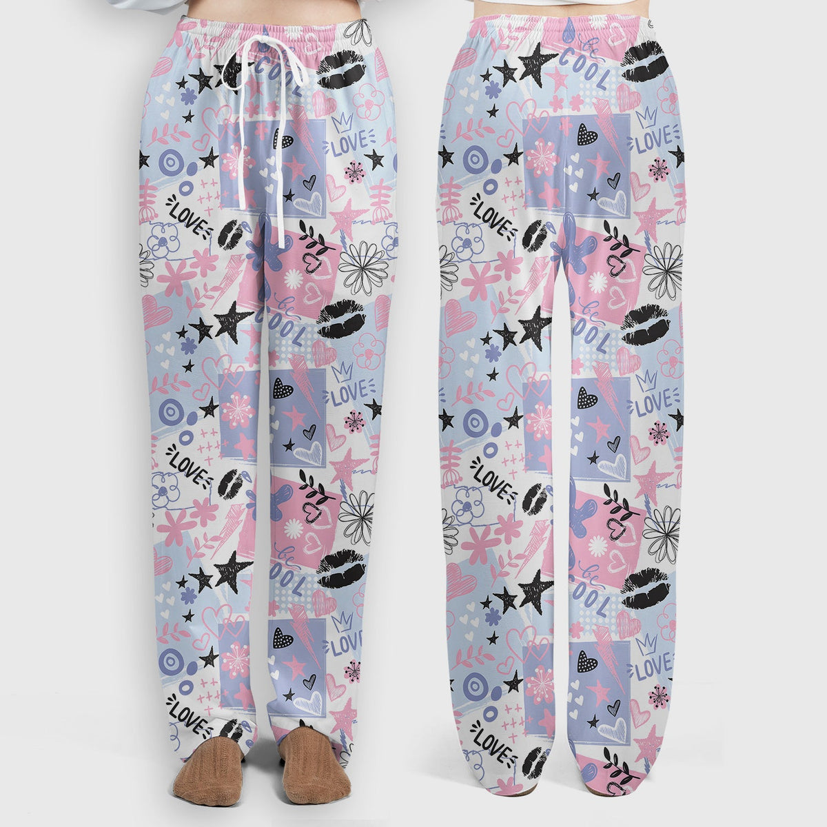 Love Hearts Doodle Nurse Scrub Set