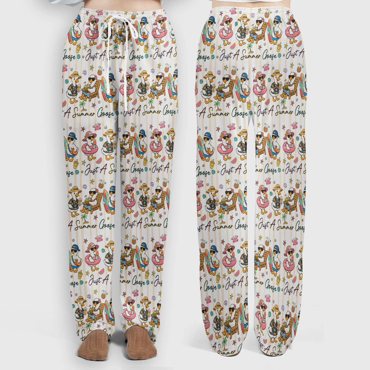 Summer Beach Goose Vacation Nurse Scrub Set