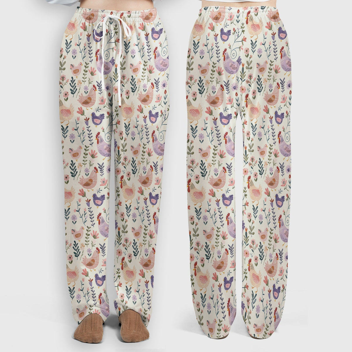 Farm Chicken Floral Garden Nurse Scrub Set