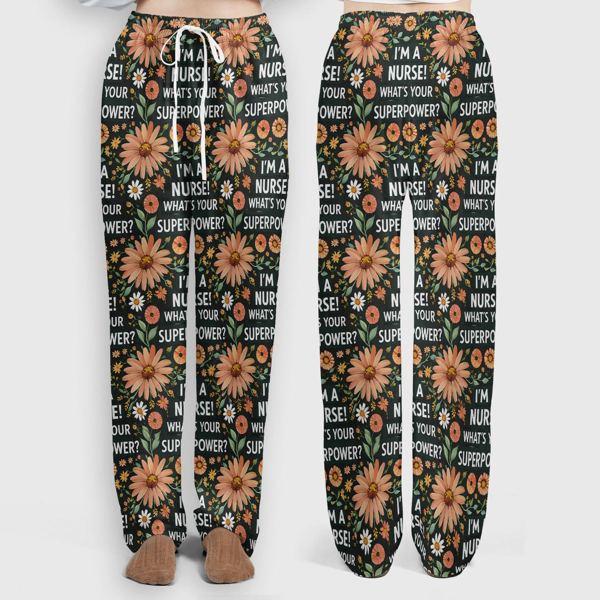 Superpower Floral Nurse Scrub Set