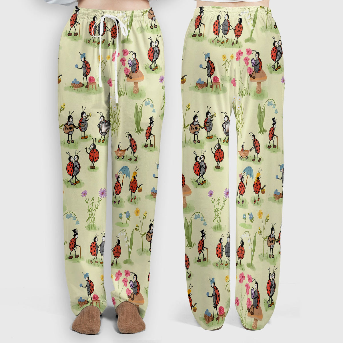 Whimsical Ladybug Garden Activity Nurse Scrub Set
