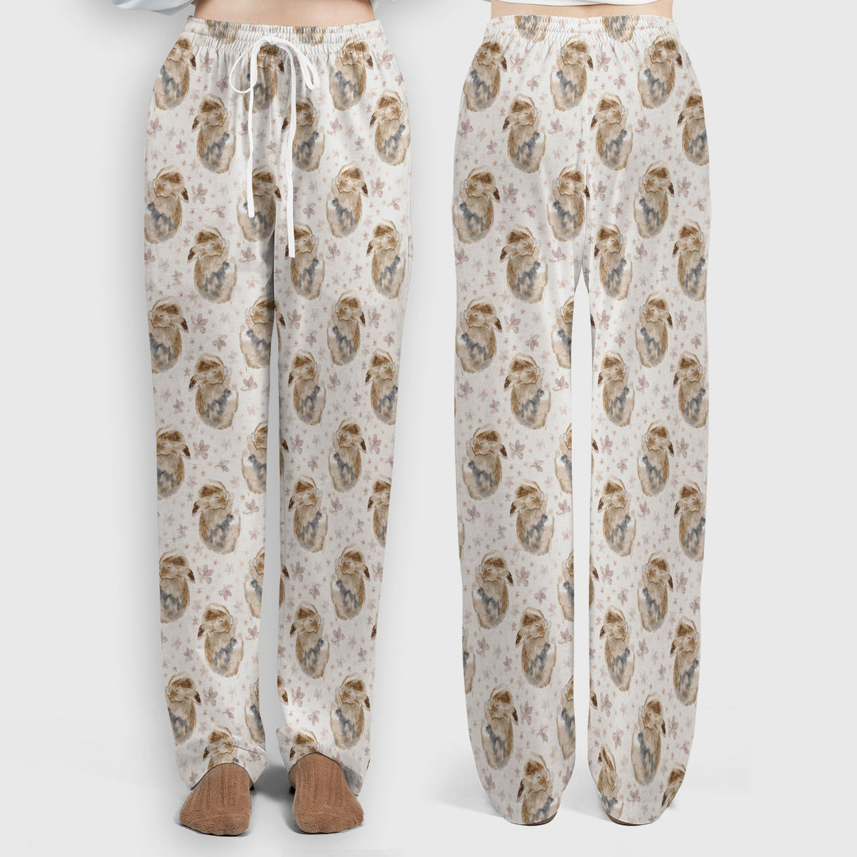 Sleeping Bunny Floral Meadow Nurse Scrub Set