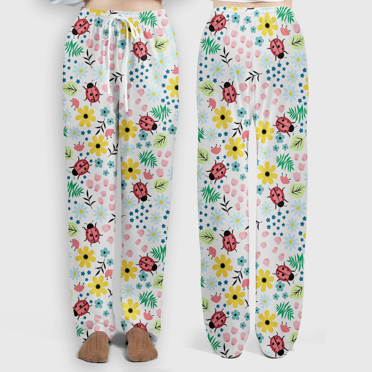 Ladybug Floral Garden Nurse Scrub Set