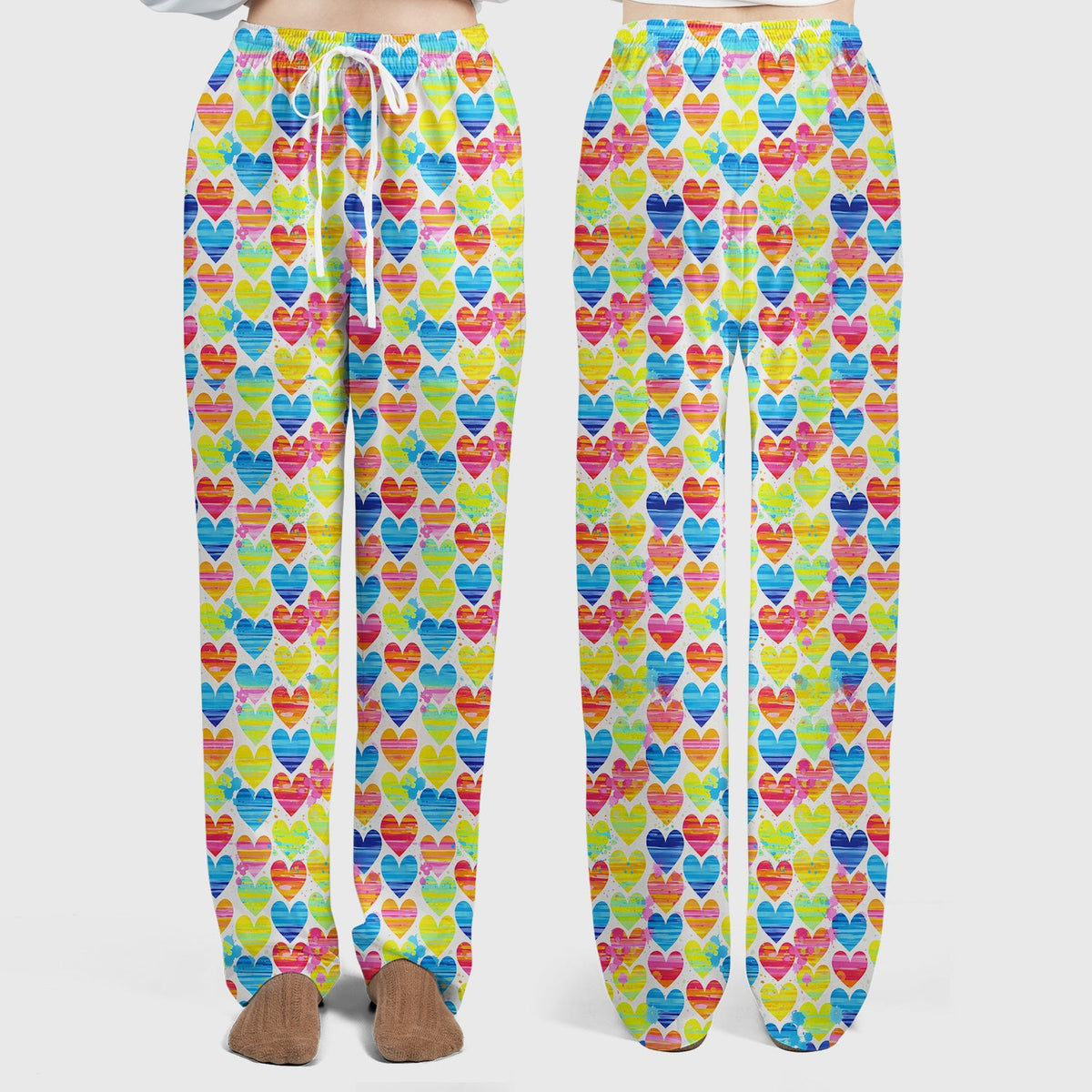 Rainbow Heart Nurse Scrub Set