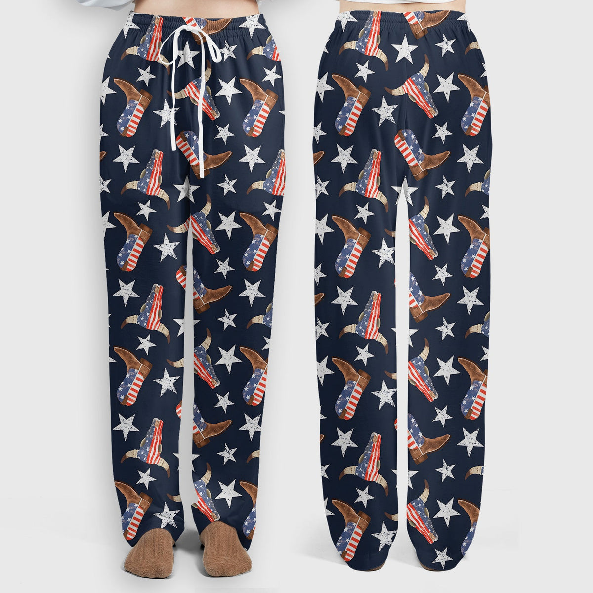 Western Boots Stars Nurse Scrub Set