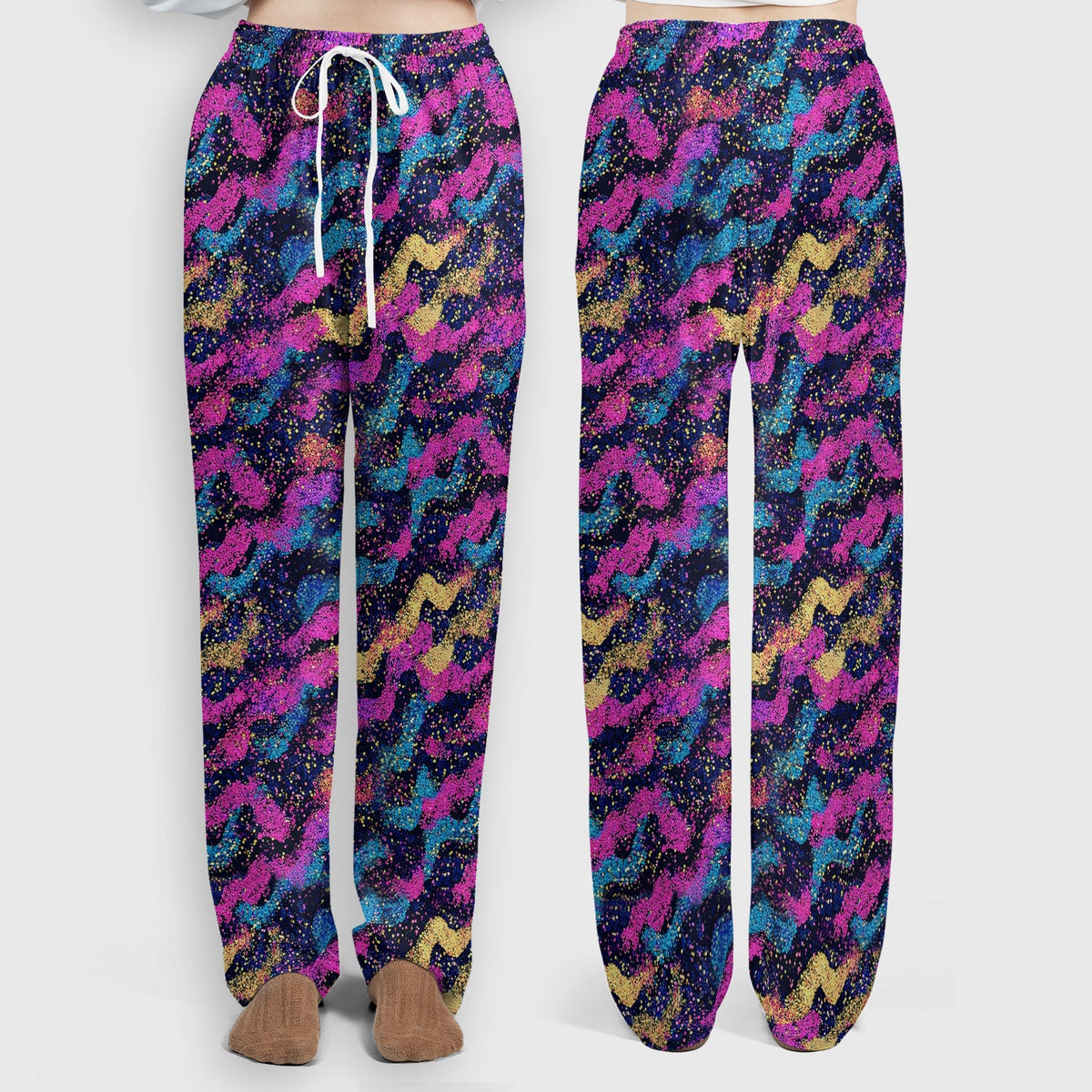 Neon Glitter Galaxy Nurse Scrub Set