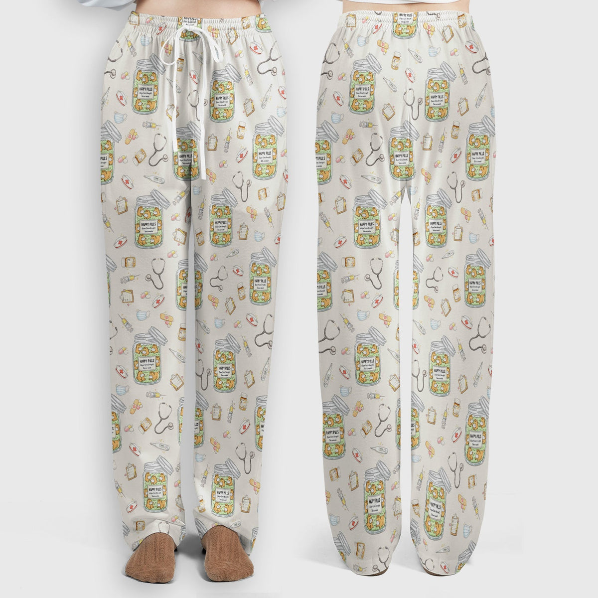 Happy Pills Horse Nurse Scrub Set