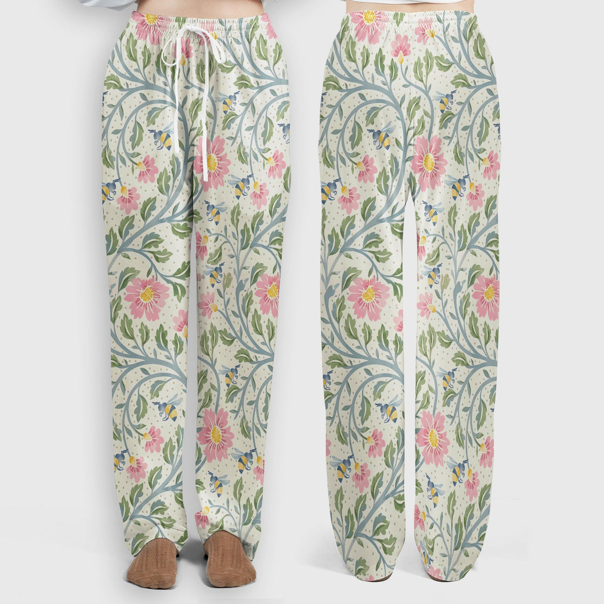 Floral Bee Garden Nurse Scrub Set