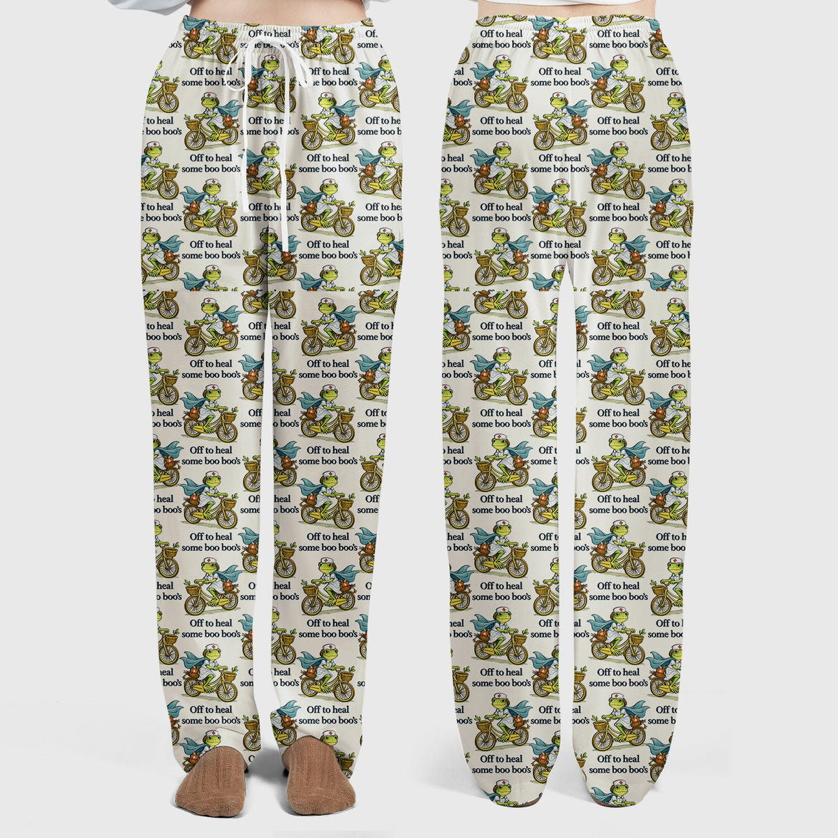 Frog Cycling Nurse Scrub Set