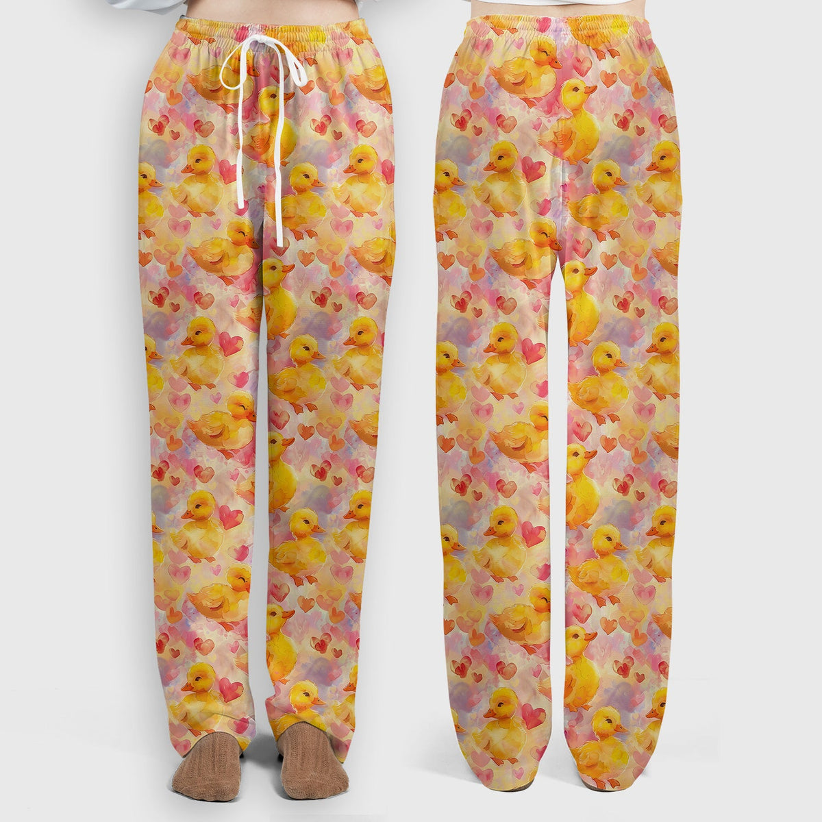 Duck Heart Watercolor Nurse Scrub Set