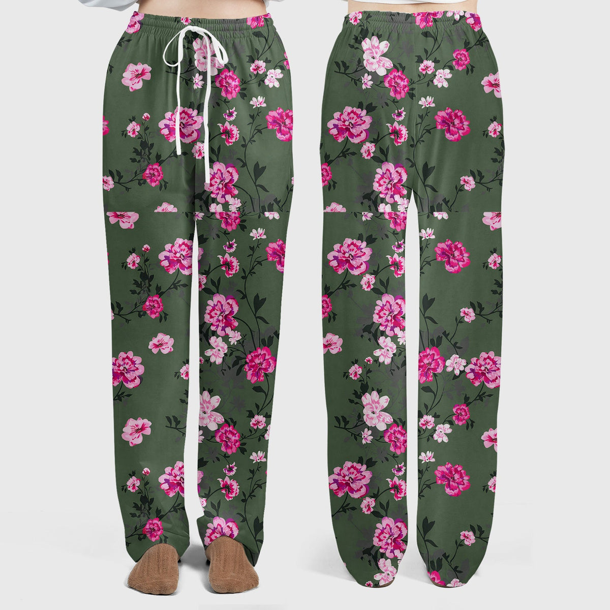 Pink Floral Blossom Nurse Scrub Set