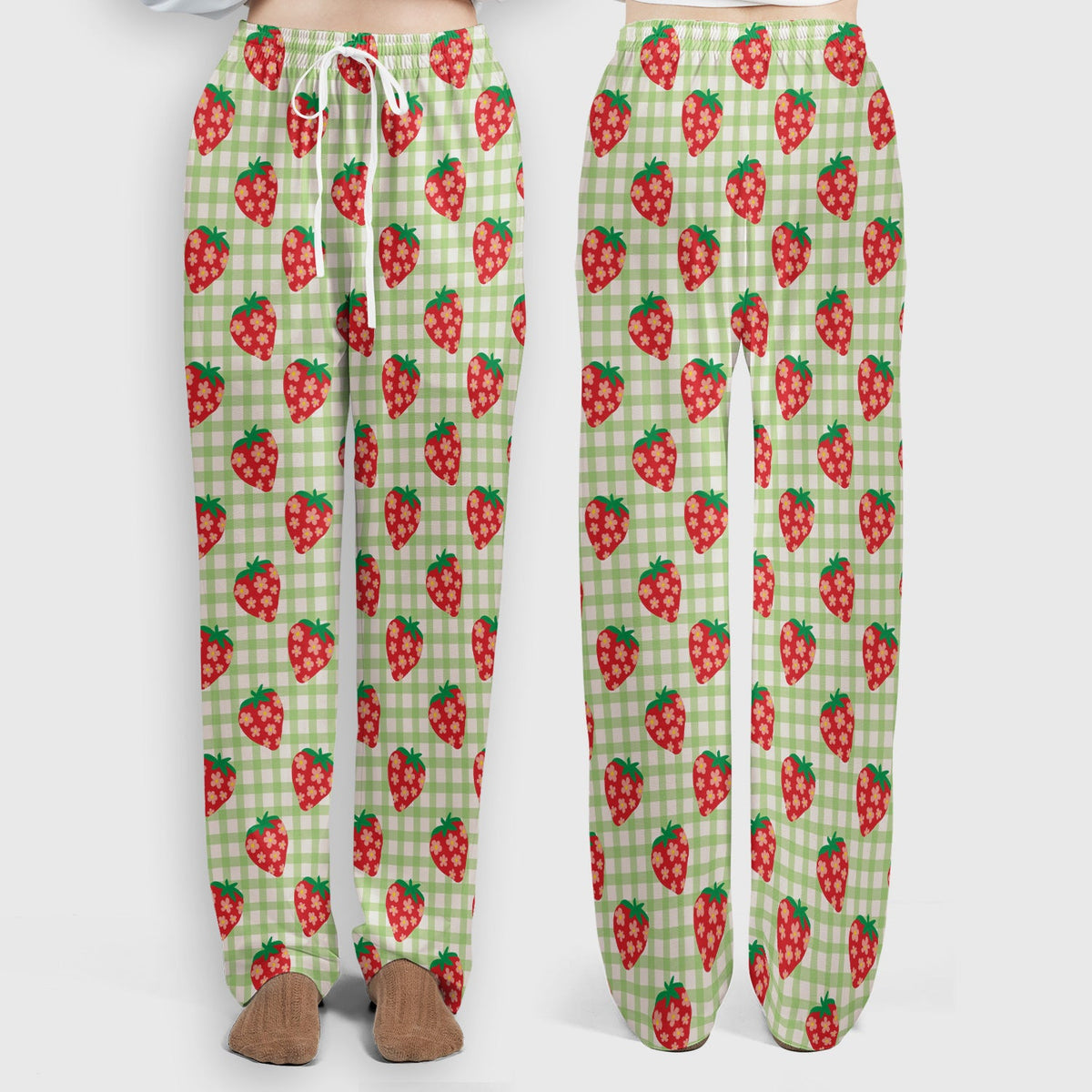 Sweet Strawberry Gingham Nurse Scrub Set