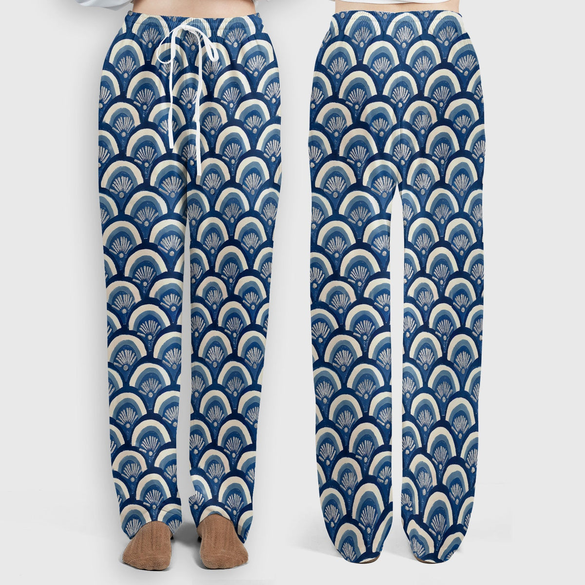 Blue Seashell Nurse Scrub Set
