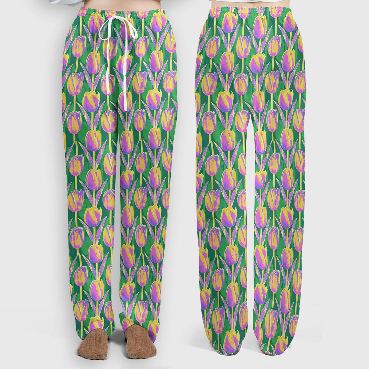 Colorful Tulip Floral Nurse Scrub Set