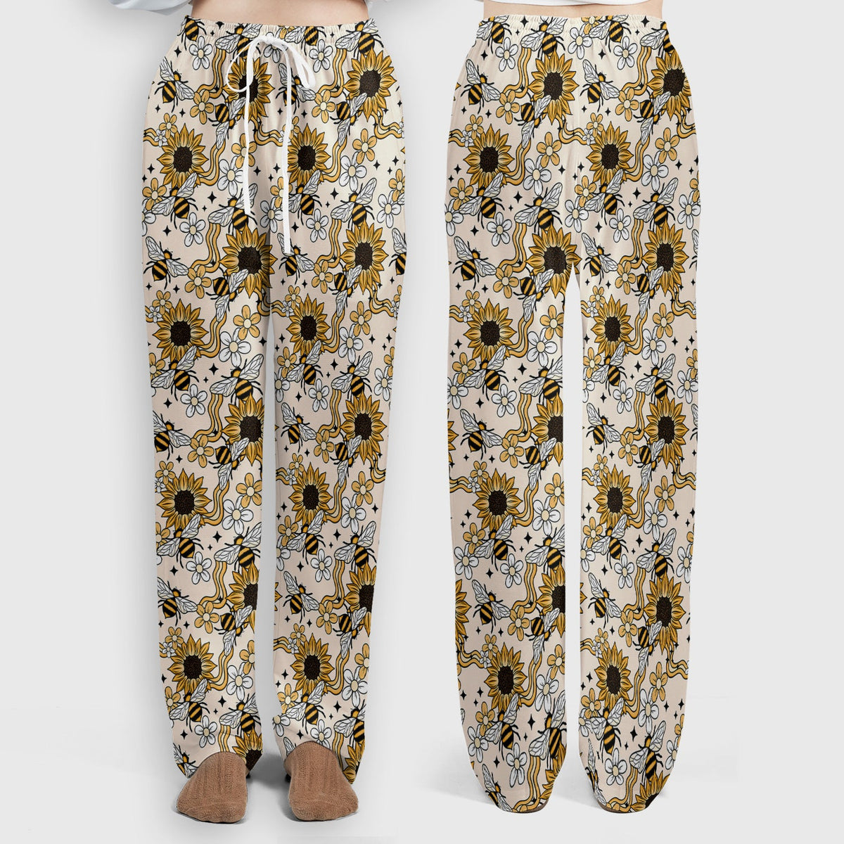 Sunflower Honey Bee Floral Nurse Scrub Set