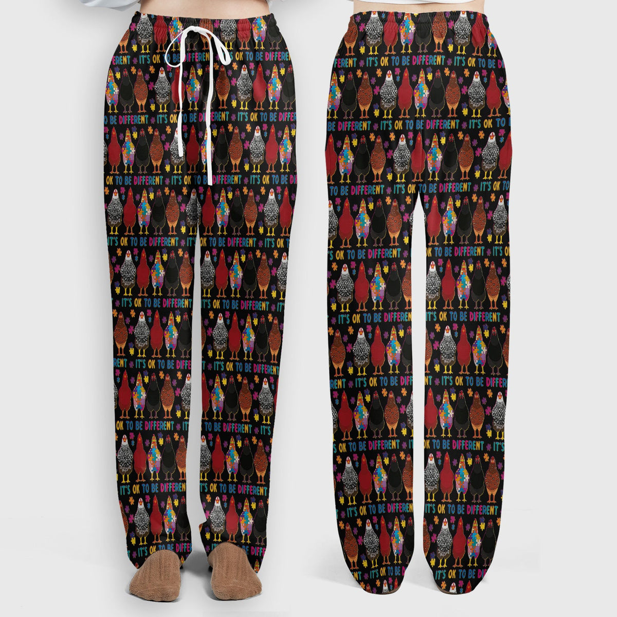 Autism Chicken It's OK To Be Different Nurse Scrub Set
