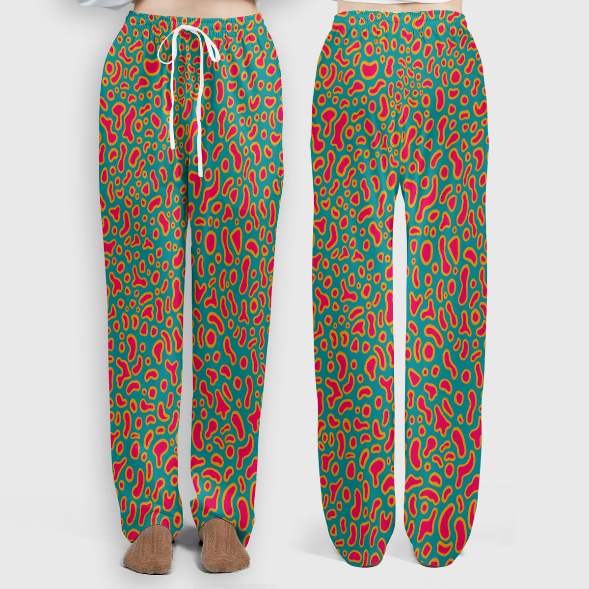 Colorful Abstract Leopard Nurse Scrub Set
