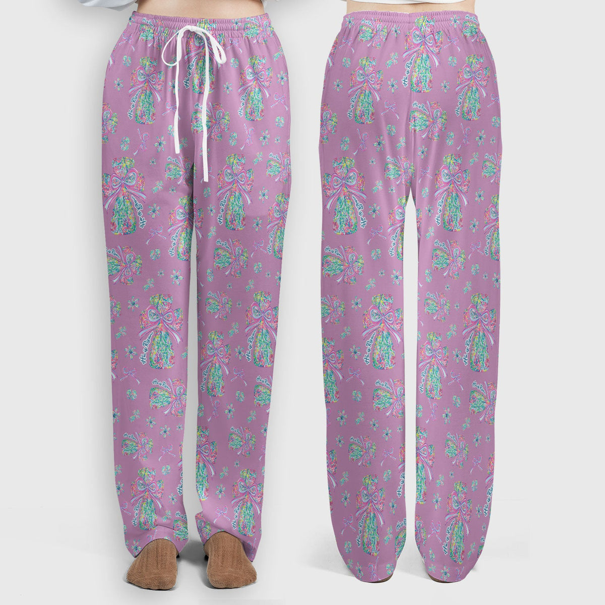 Colorful Bow Nurse Scrub Set