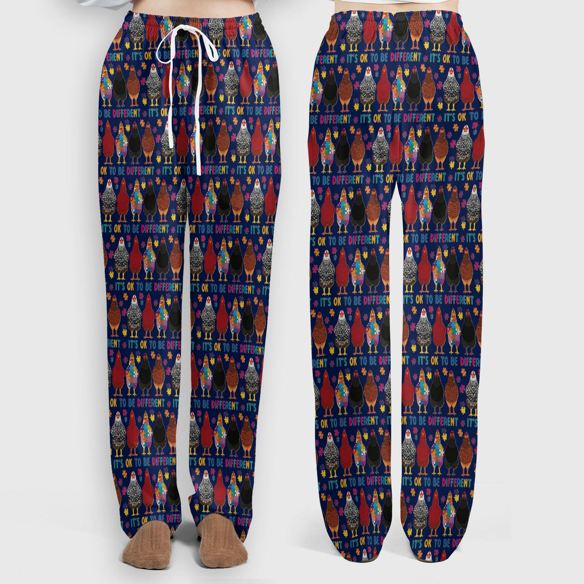Autism Chicken It's OK To Be Different Nurse Scrub Set