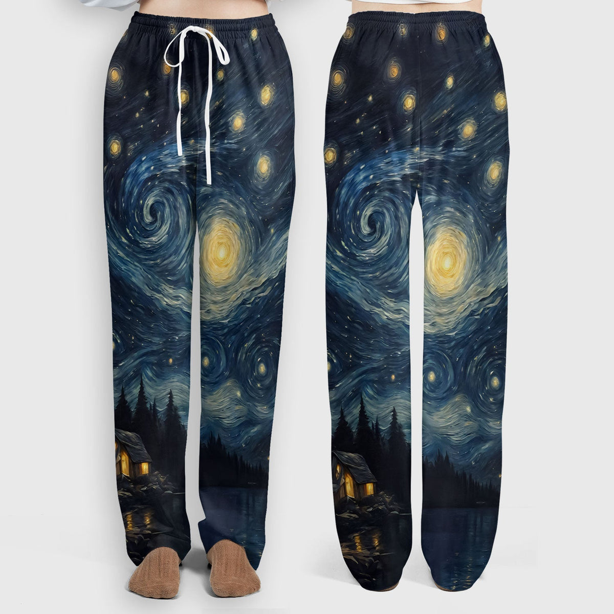 Cat Starry Night Sky Nurse Scrub Set