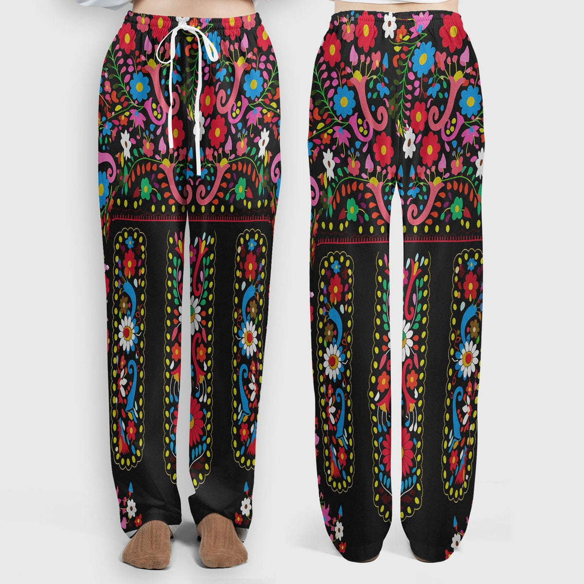 Colorful Folk Art Floral Nurse Scrub Set