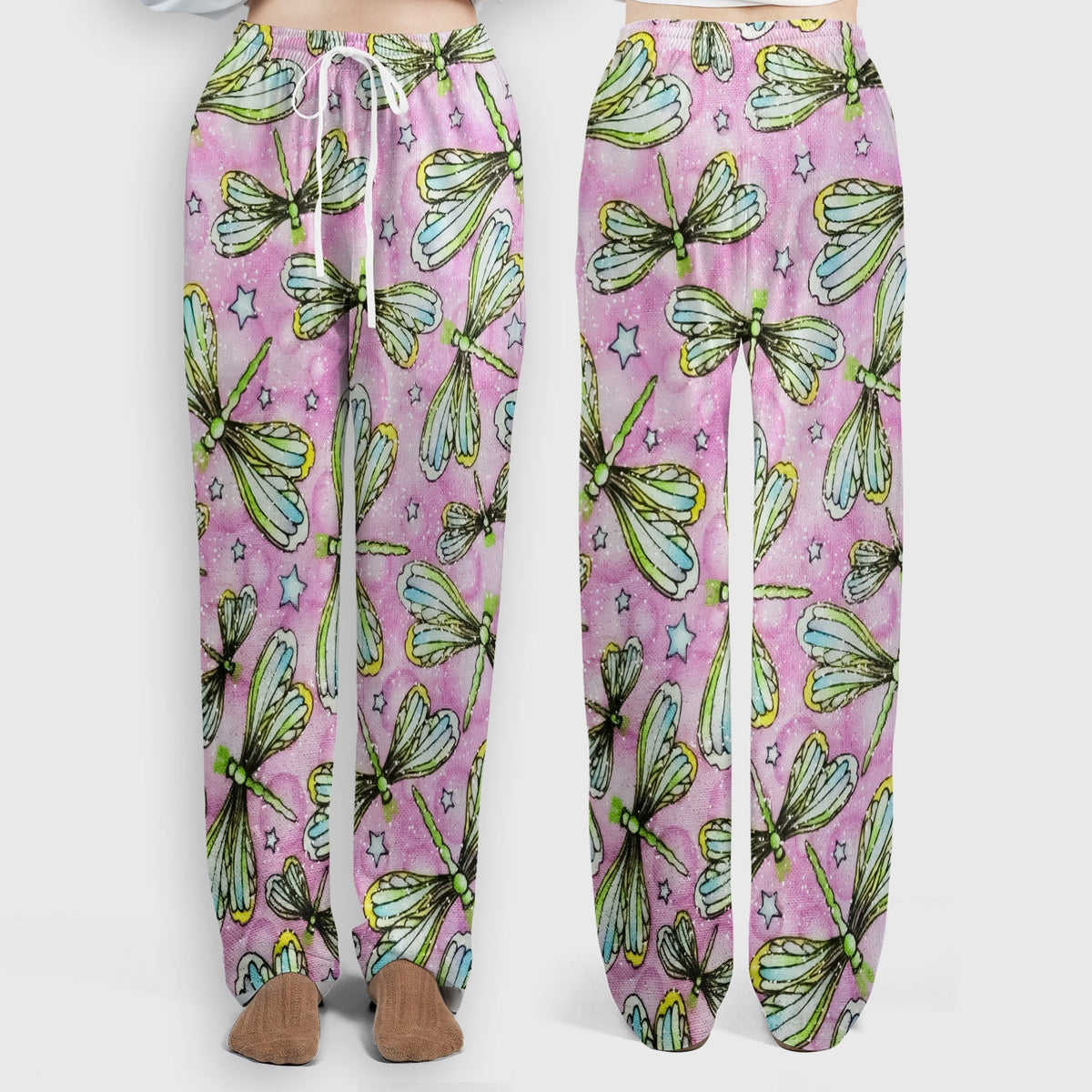 Dragonfly Pink Starry Nurse Scrub Set