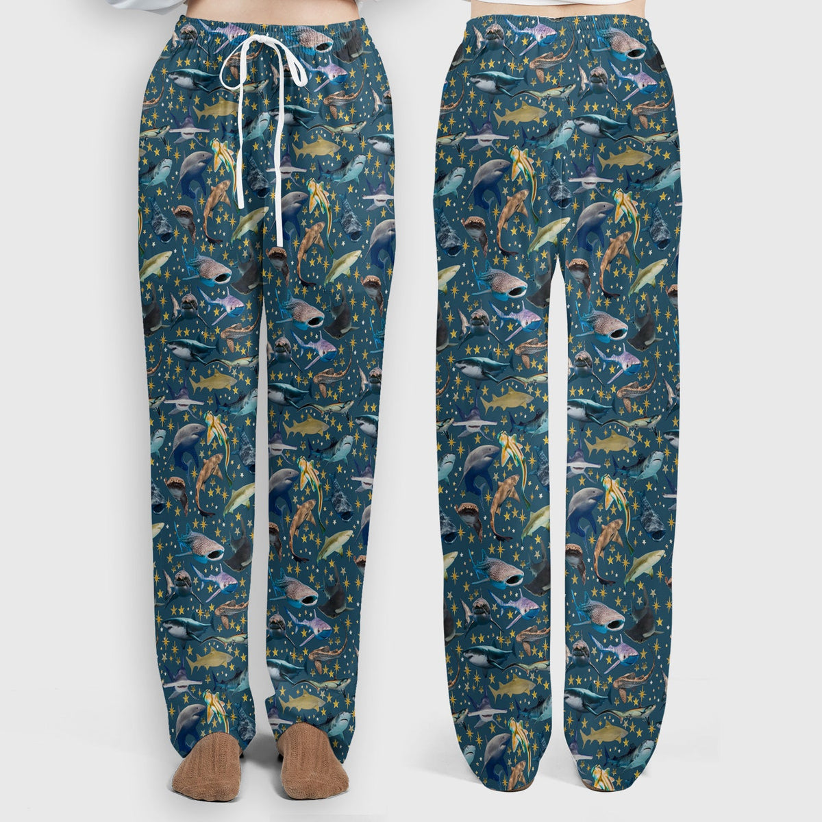 Colorful Shark Ocean Nurse Scrub Set