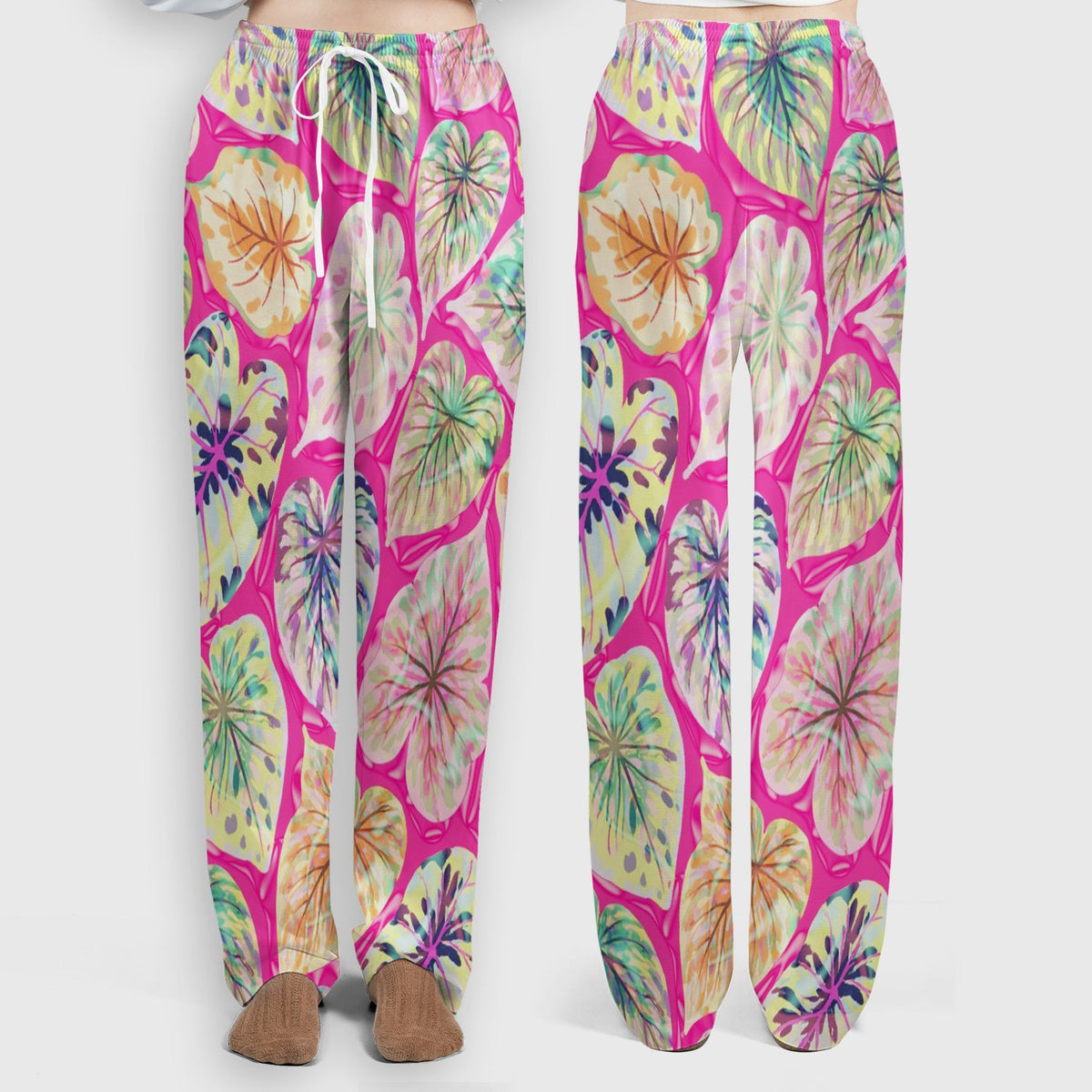 Tropical Colorful Leaf Nurse Scrub Set