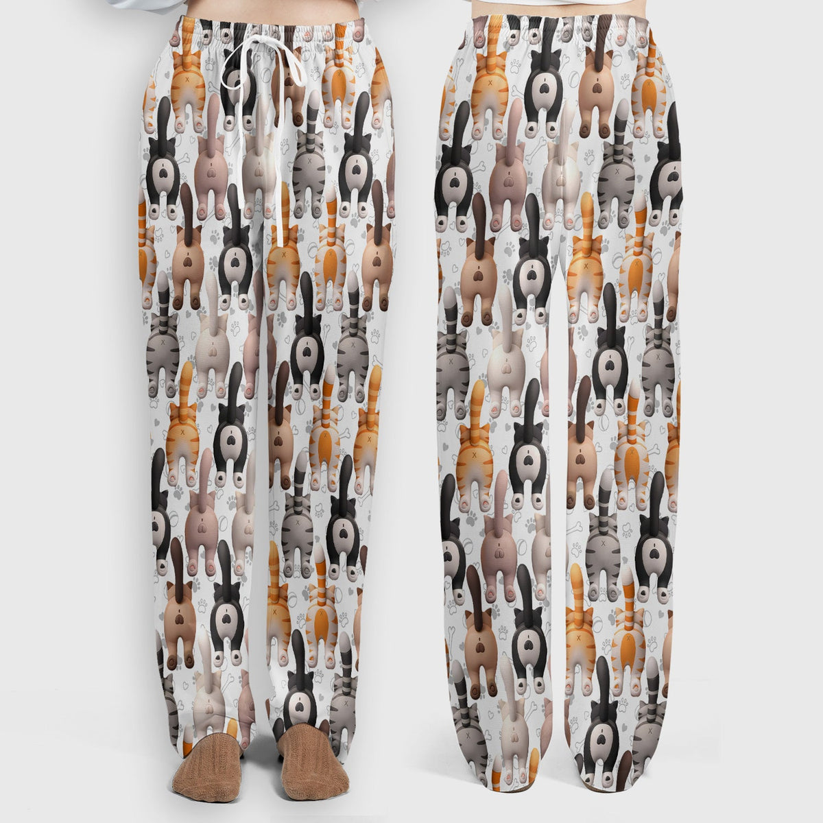 Cat Butt Paw Print Nurse Scrub Set