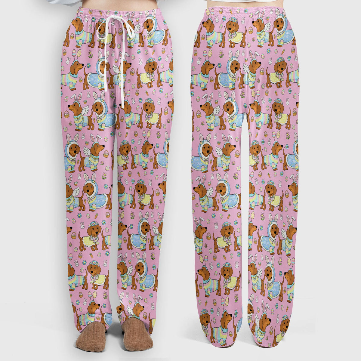 Dachshund Bunny Nurse Scrub Set - Easter Gift