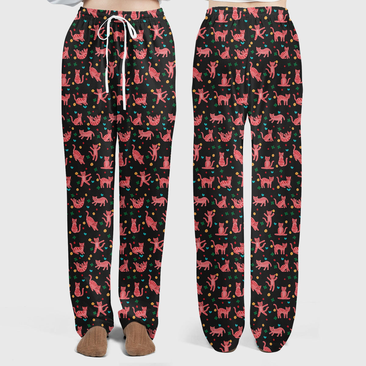 Pink Cat Nurse Scrub Set