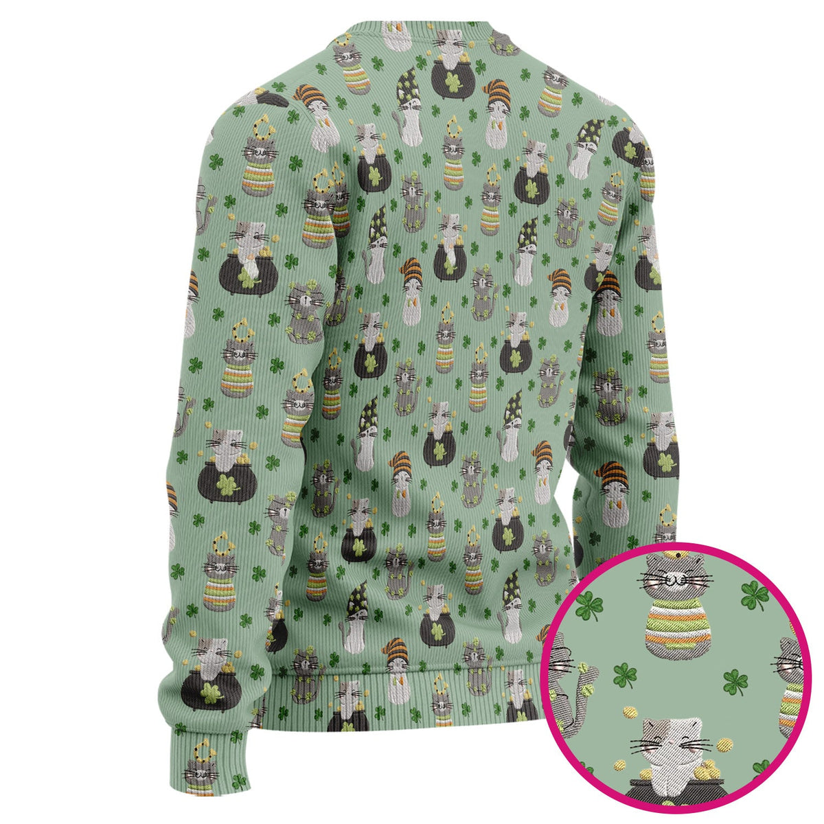 St Patrick Lucky Cat Shamrock Nurse Scrub Set
