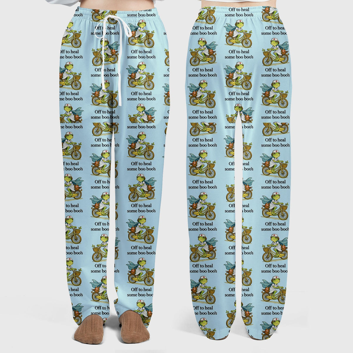 Frog Cycling Nurse Scrub Set