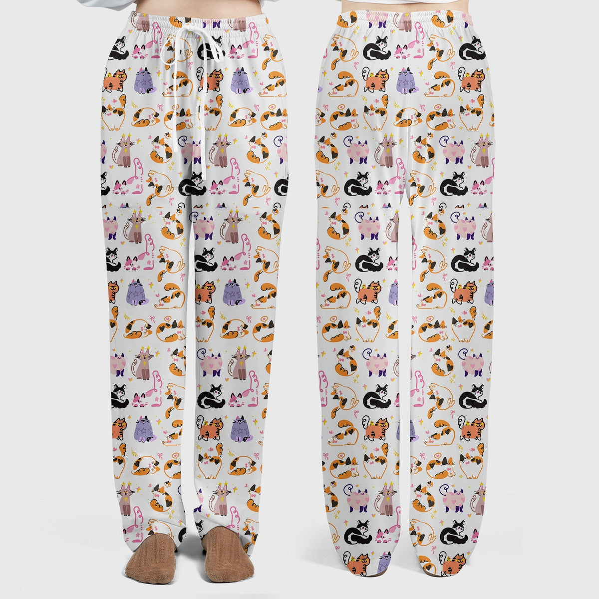 Cute Cats Pattern Nurse Scrub Set