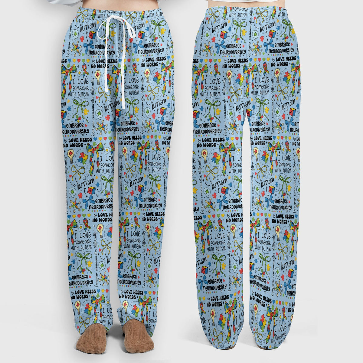 Autism Awareness Puzzle Ribbon Pastel Nurse Scrub Set