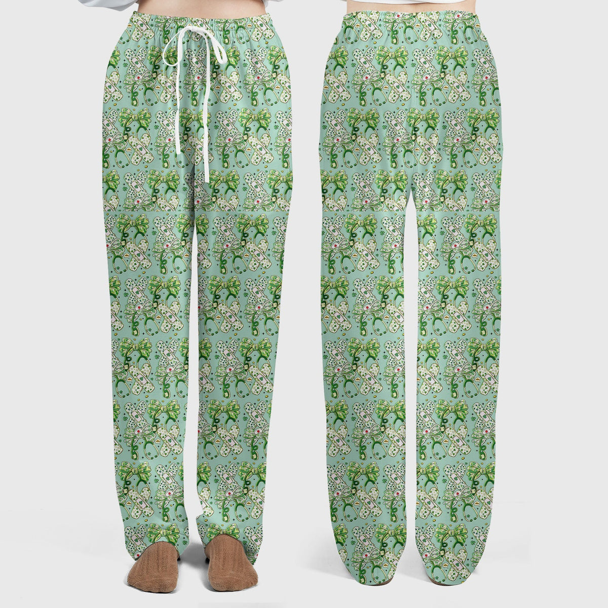 St Patrick Shamrock Stethoscope Nurse Scrub Set