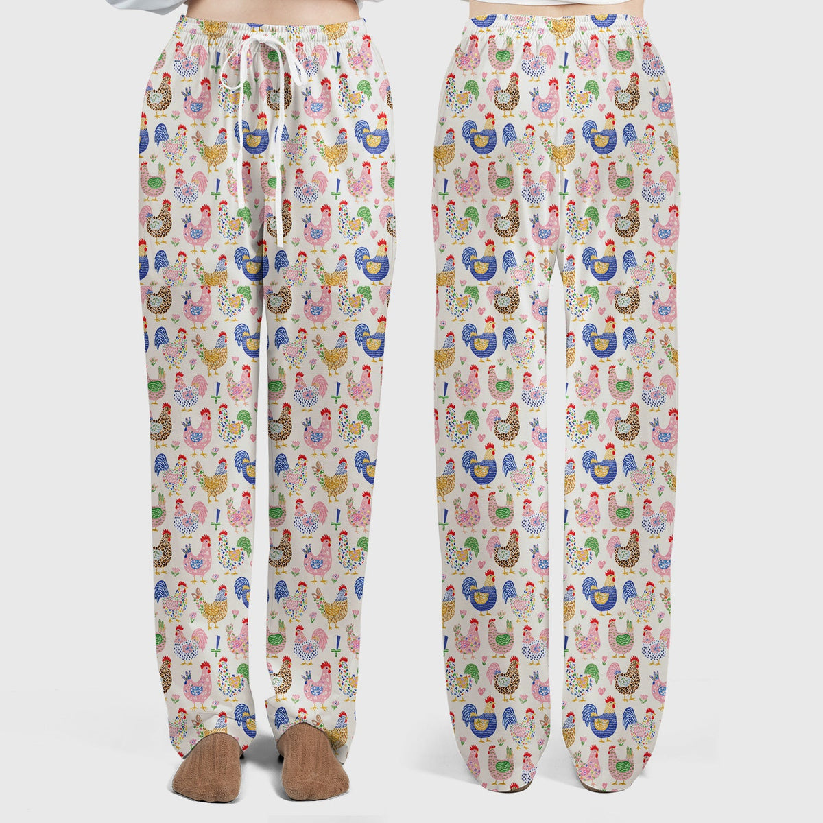 Colorful Chicken Farm Nurse Scrub Set