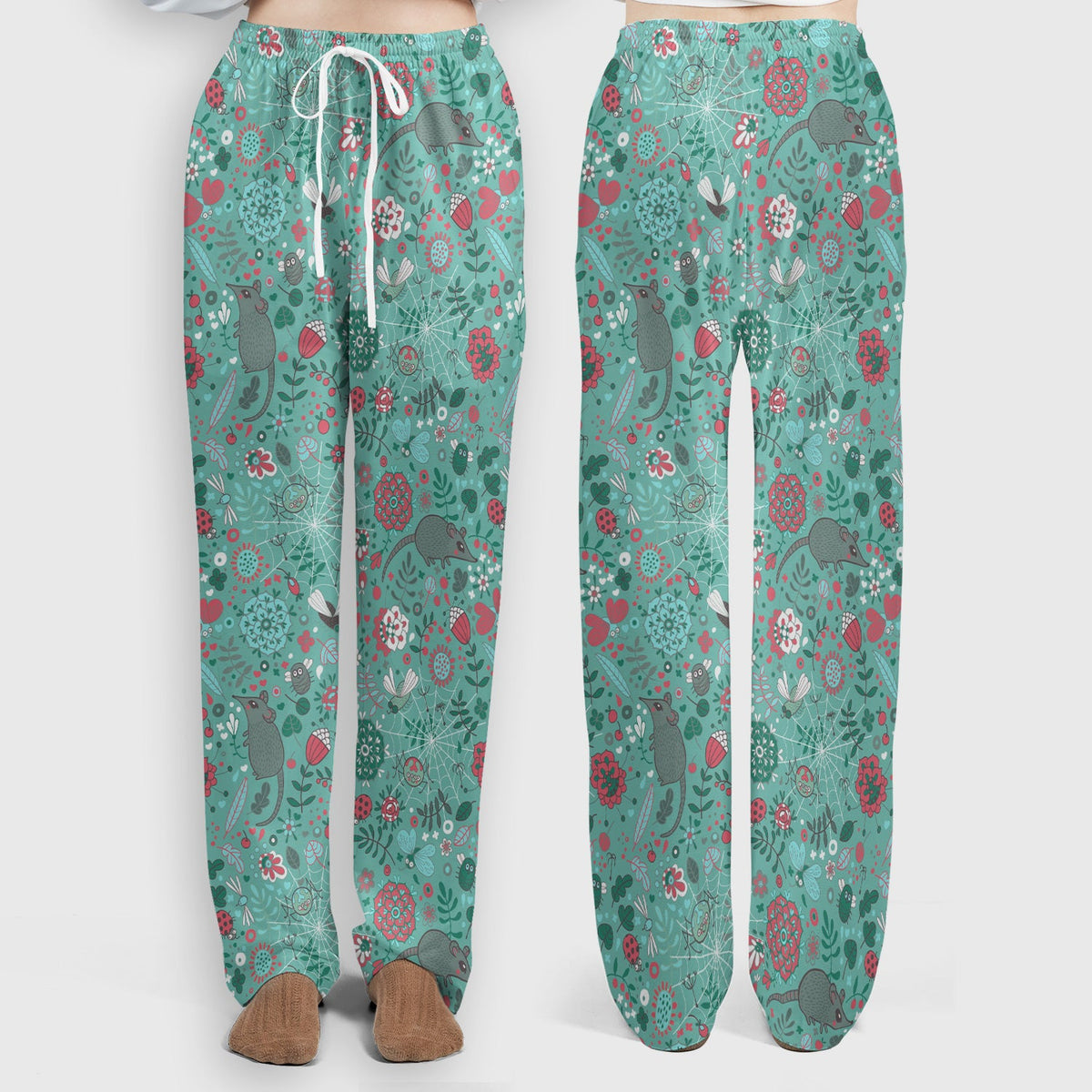 Woodland Mouse Floral Nurse Scrub Set