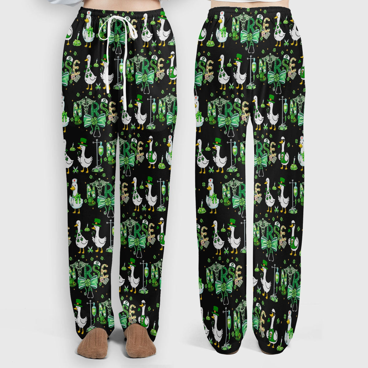 Shamrock Goose Nurse Scrub Set - St Patricks Day Gift