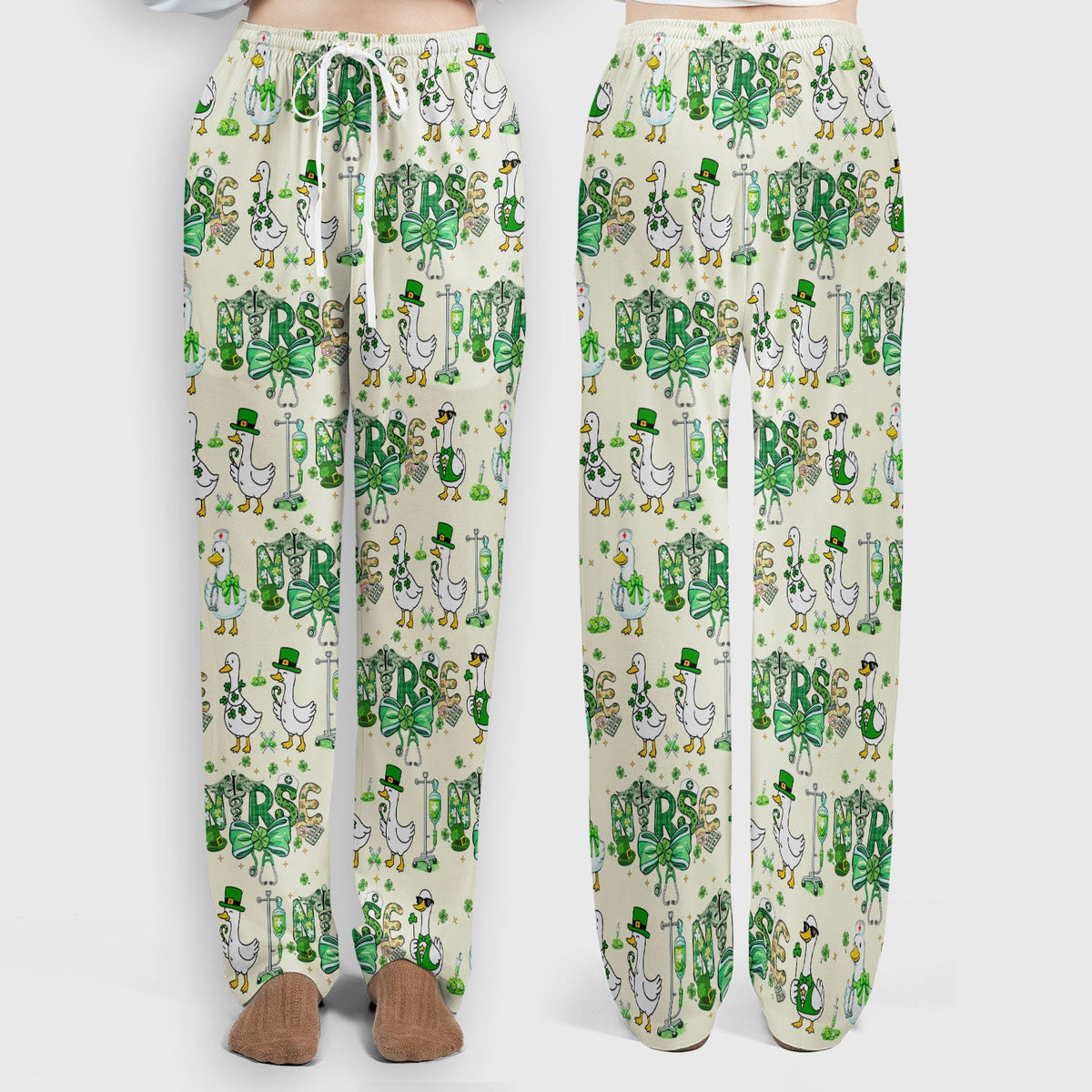 Shamrock Goose Nurse Scrub Set - St Patricks Day Gift