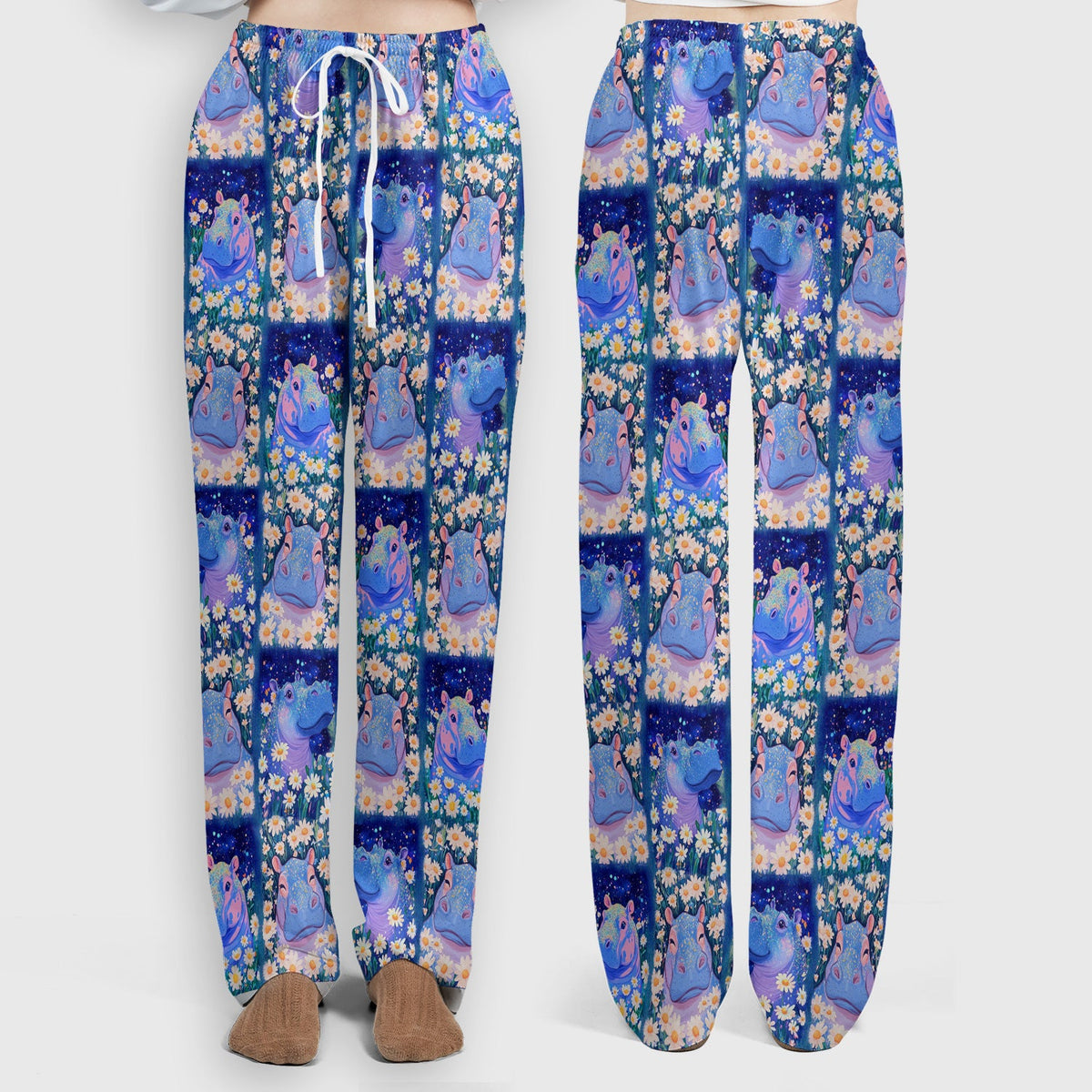 Hippo Daisy Patchwork Nurse Scrub Set