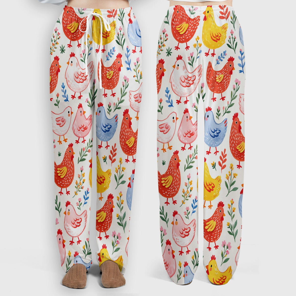 Fun Cartoon Hen Nurse Scrub Set