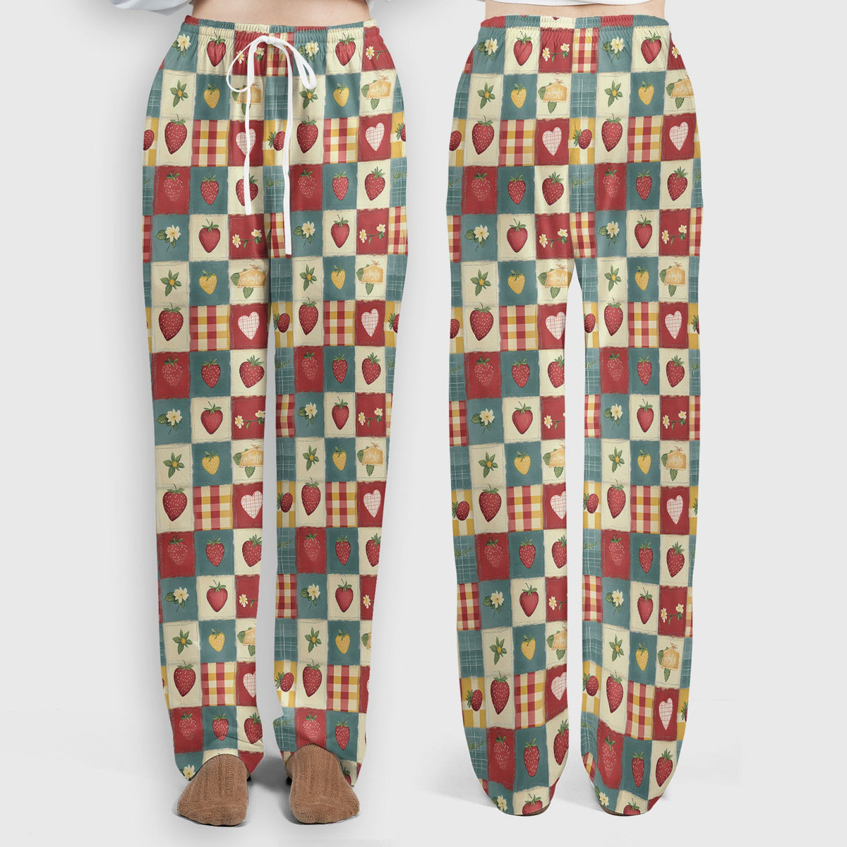 Strawberry Floral Patchwork Nurse Scrub Set