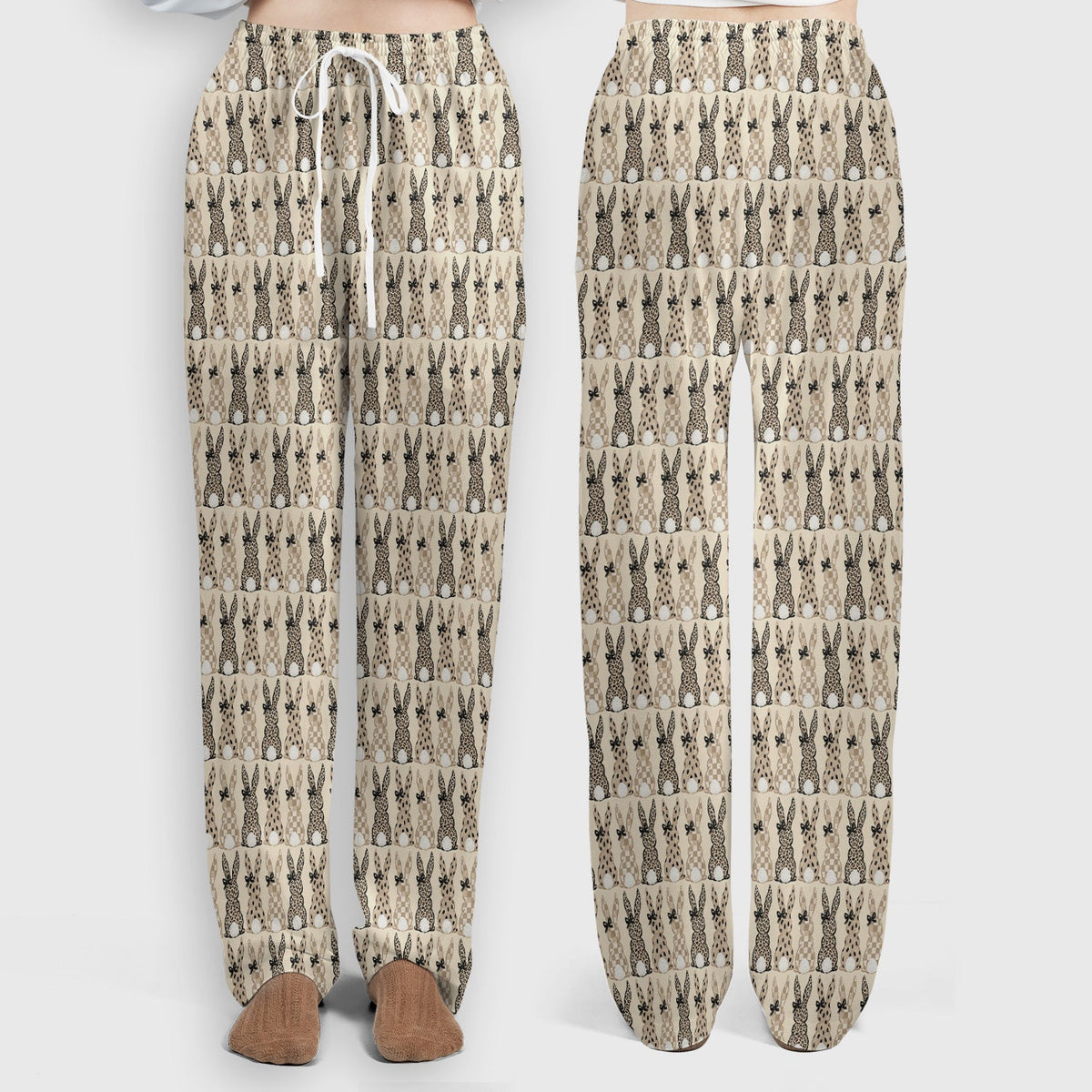 Vintage Bunny Beige Nurse Scrub Set
