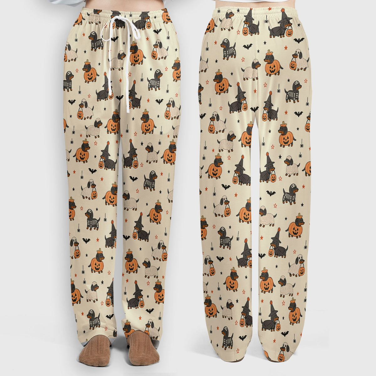 Dachshund Pattern Nurse Scrub Set - Halloween Gift
